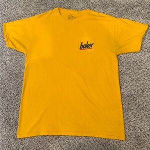 Baker Skateboards Men’s Large Milkman Nesquik Yellow Pocket Tee